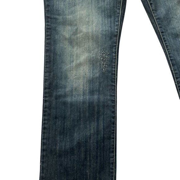 KENNETH COLE Dark Wash Distressed Straight Leg Jeans Size 36 X 30 - Picture 7 of 15